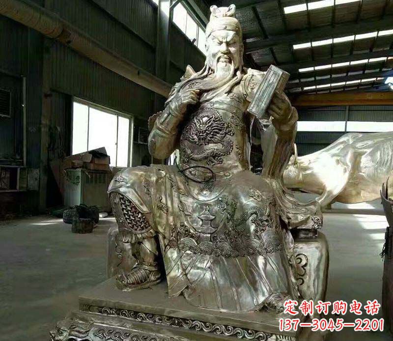 泰州读书关公铜雕