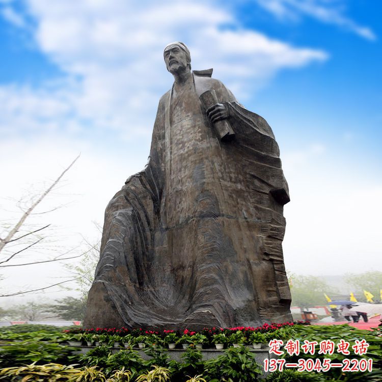 泰州中领雕塑-大型景区景点历史名人杜甫雕像