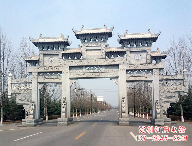 泰州中领雕塑装饰性牌坊雕塑