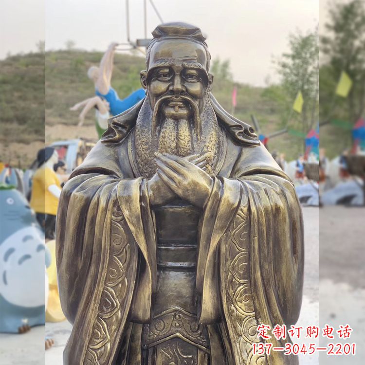 泰州锻铜雕塑孔子