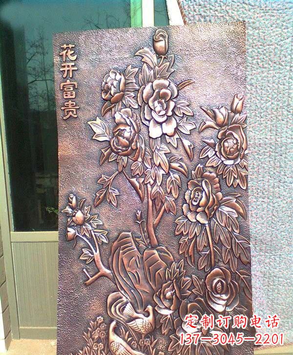 泰州锻铜牡丹雕塑