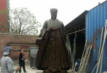 泰州典雅大型立式诸葛亮铜雕