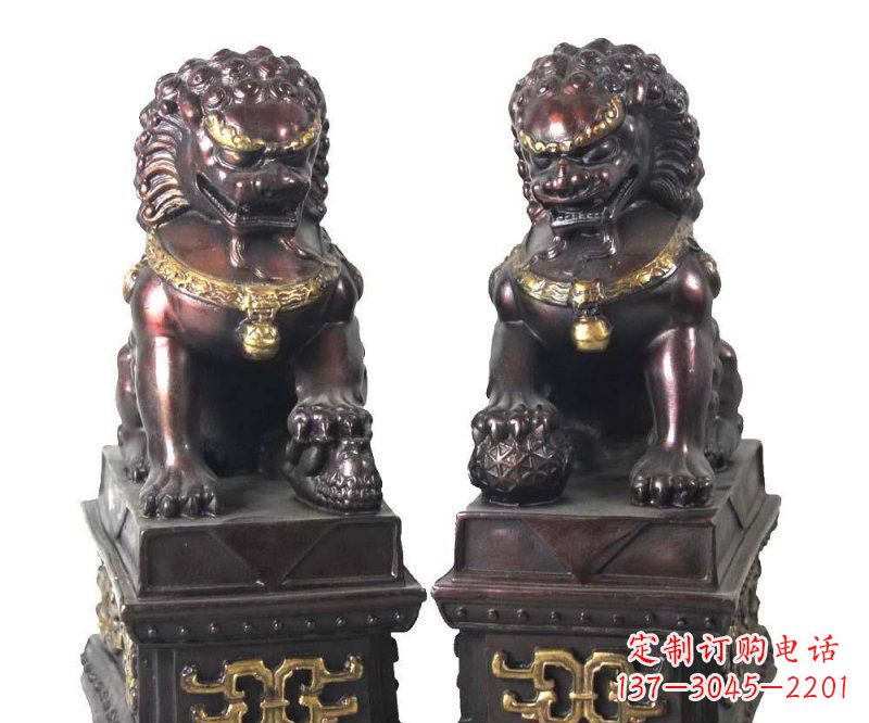 泰州传统工艺铜雕狮子雕塑