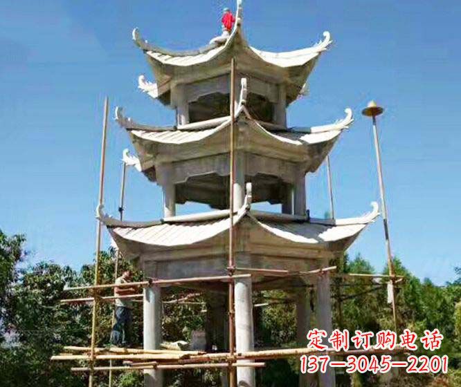 泰州多层仿古凉亭石雕