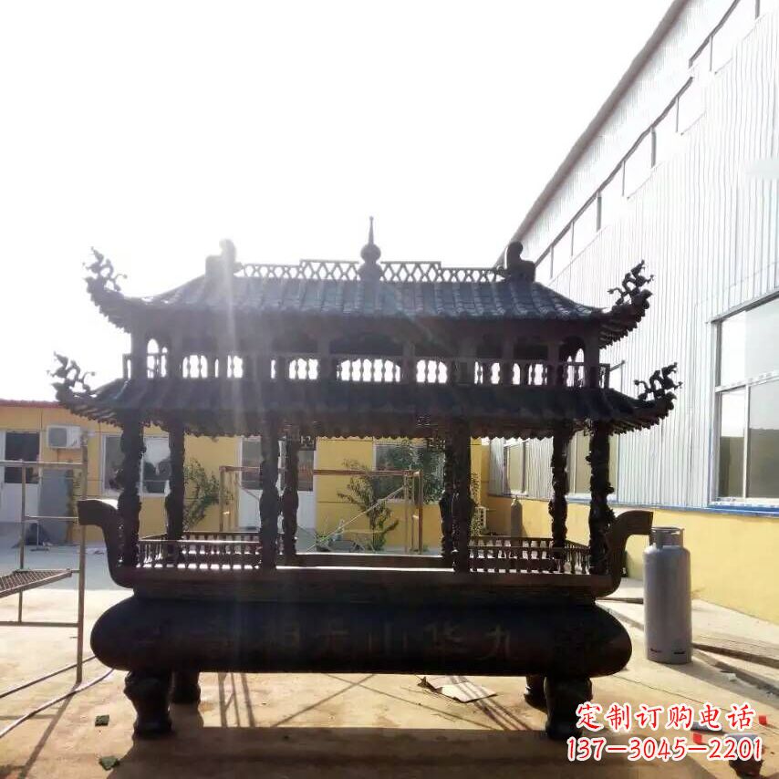 泰州欣赏传统文化的多层铜香炉雕塑