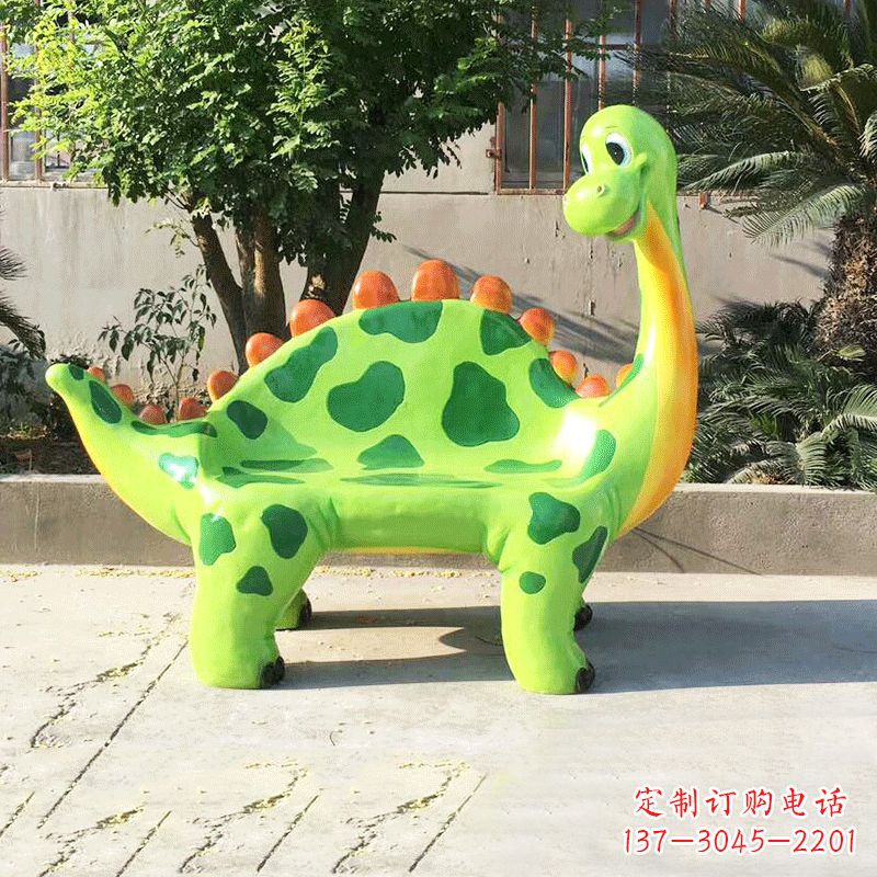 泰州玻璃钢恐龙雕塑座椅