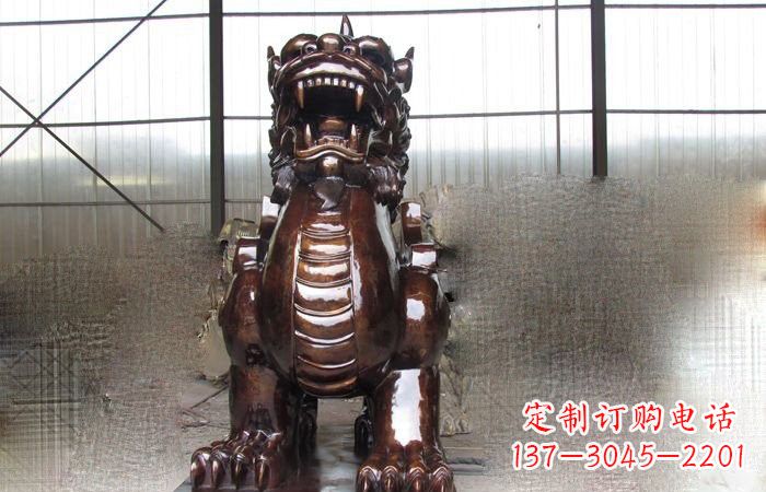 泰州来自古老文化的獬豸铜雕