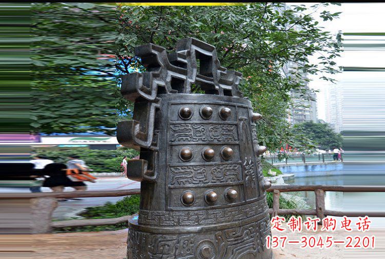 泰州法制铜钟公园景观铜雕