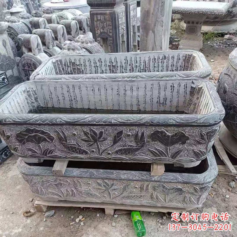 泰州方形石槽养鱼石缸