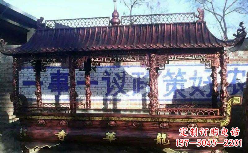 泰州方形寺庙香炉铜雕塑