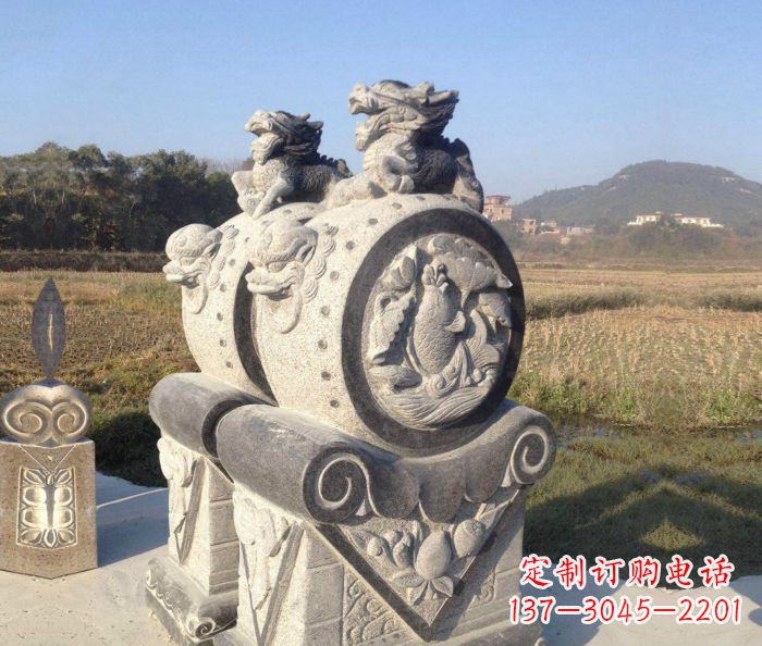 泰州仿古抱鼓石门墩雕塑