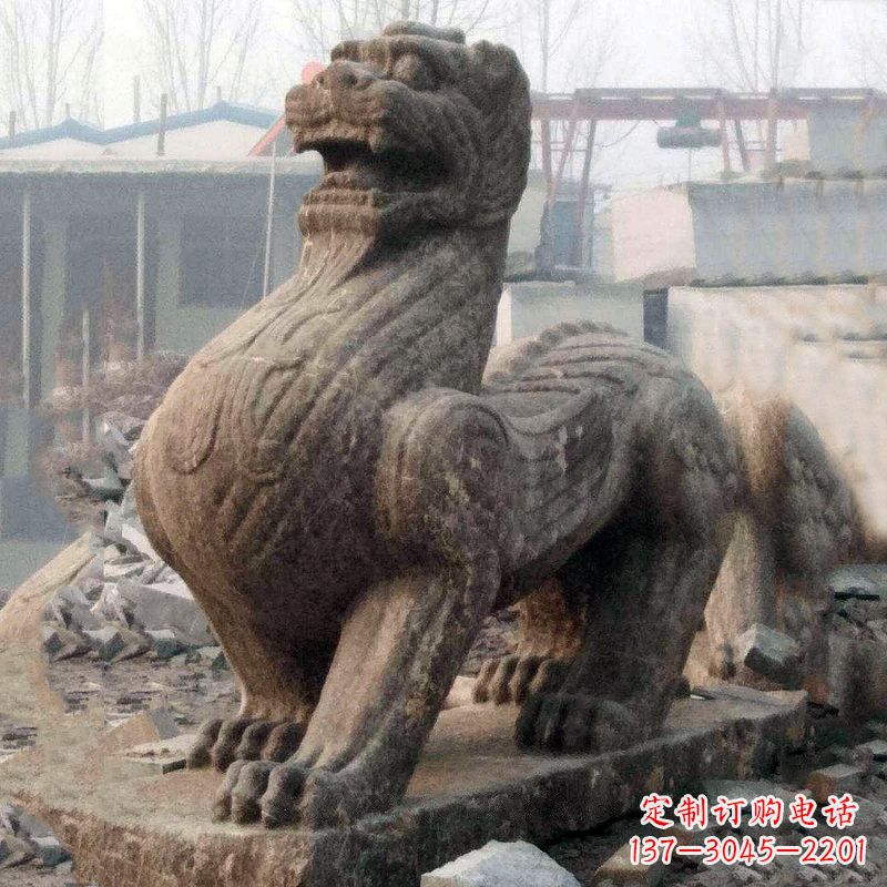 泰州中领雕塑狴犴青石雕塑融入古代神话的历史文化风格