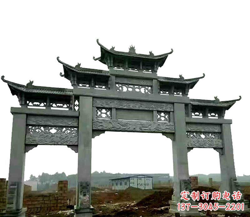 泰州中领雕塑精美牌坊石雕,高品质时尚艺术
