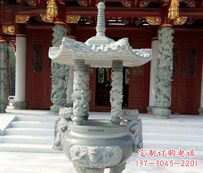 泰州中国古典仿古龙浮雕香炉雕塑