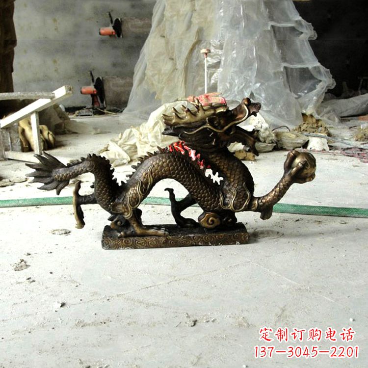 泰州精美仿古龙铜雕塑