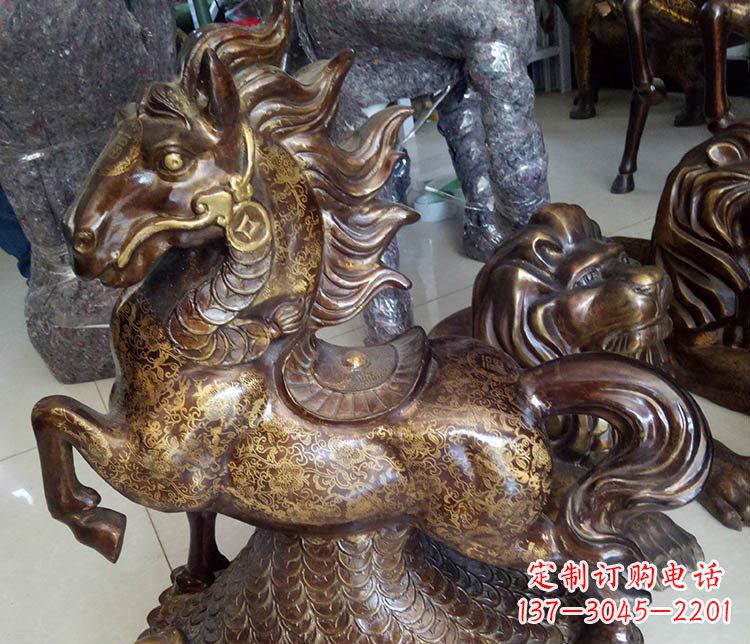 泰州仿古雕塑马摆件