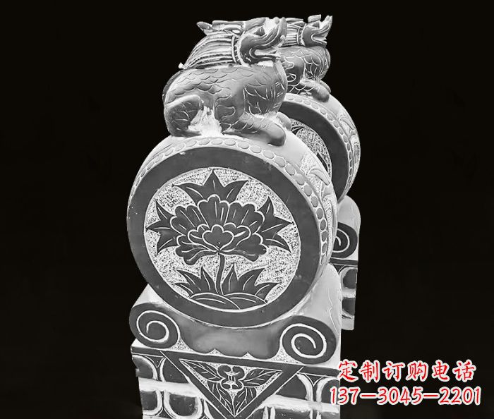 泰州仿古麒麟抱鼓石镇宅石门墩