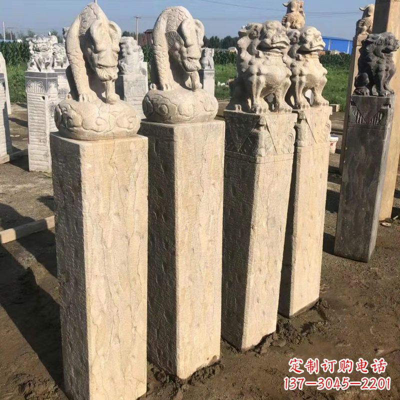 泰州仿古麒麟貔貅栓马柱