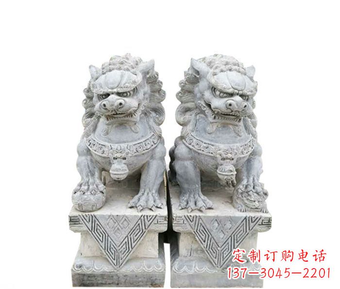 泰州古典雄狮石雕