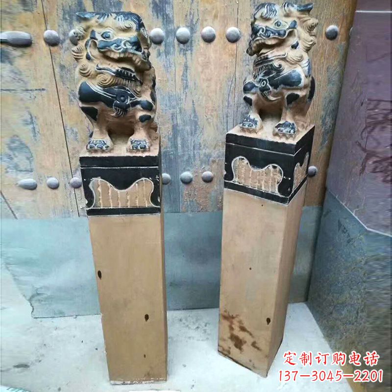 泰州仿古狮子拴马桩