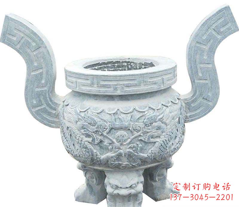 泰州精美仿古香炉石雕