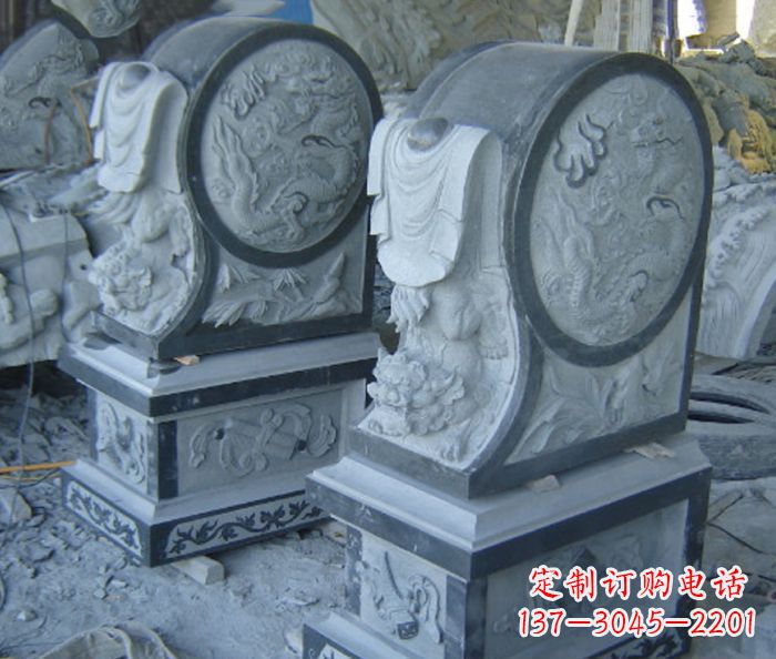 泰州仿古石门墩招财抱鼓石