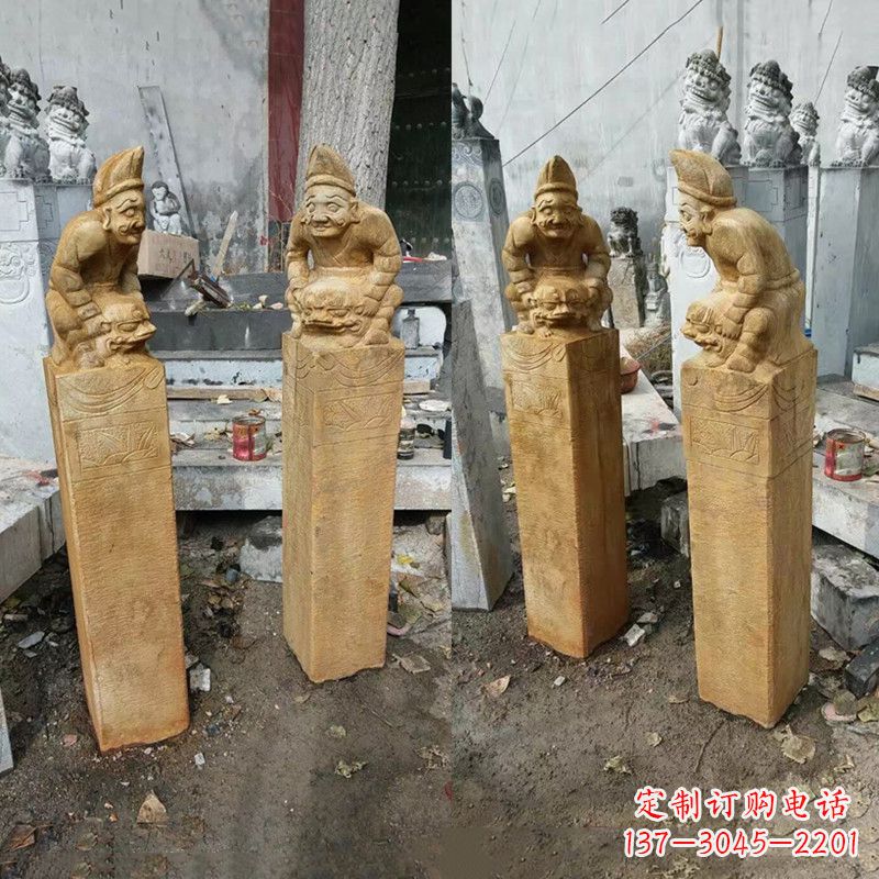 泰州经典仿古拴马桩雕塑