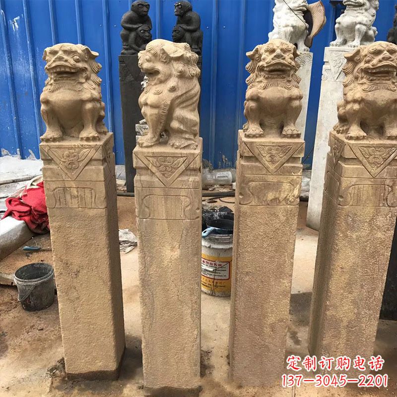 泰州仿古拴马桩石雕塑——傅雕你的精美时光