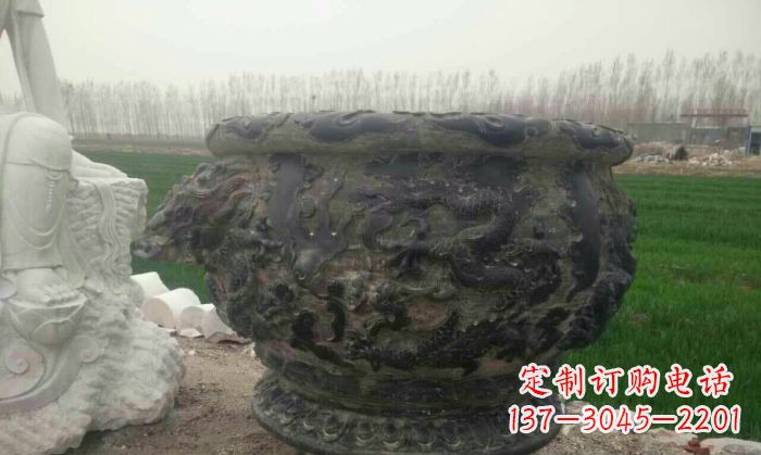 泰州仿古圆形水缸石雕