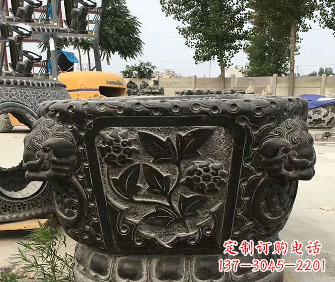 泰州仿古招财石雕水缸