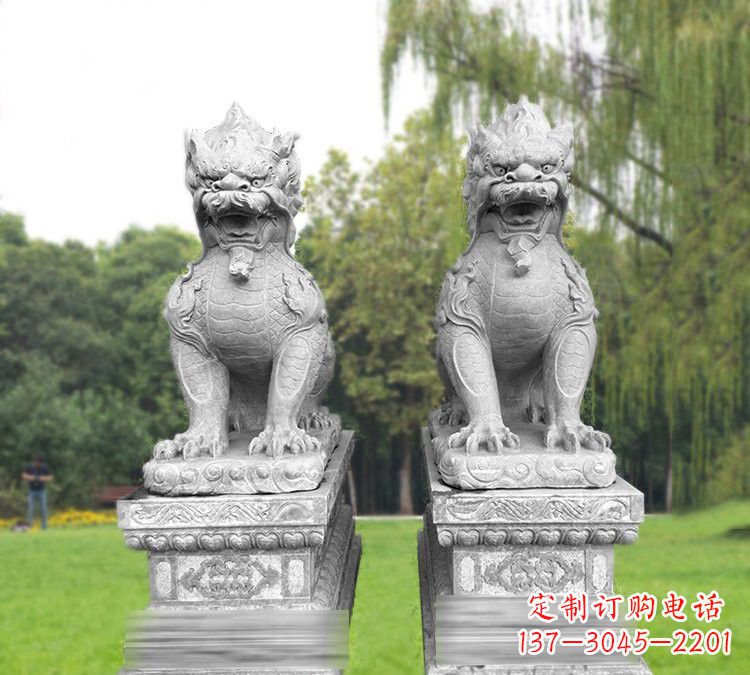 泰州仿古坐式麒麟石雕
