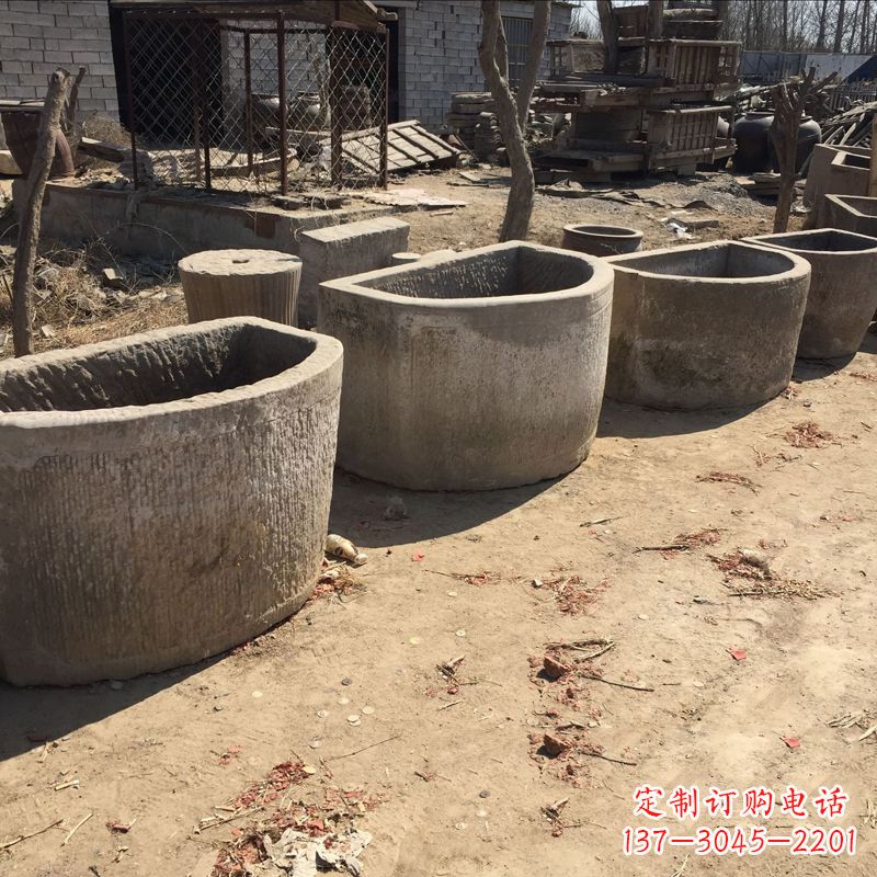 泰州仿古做旧弧形石槽