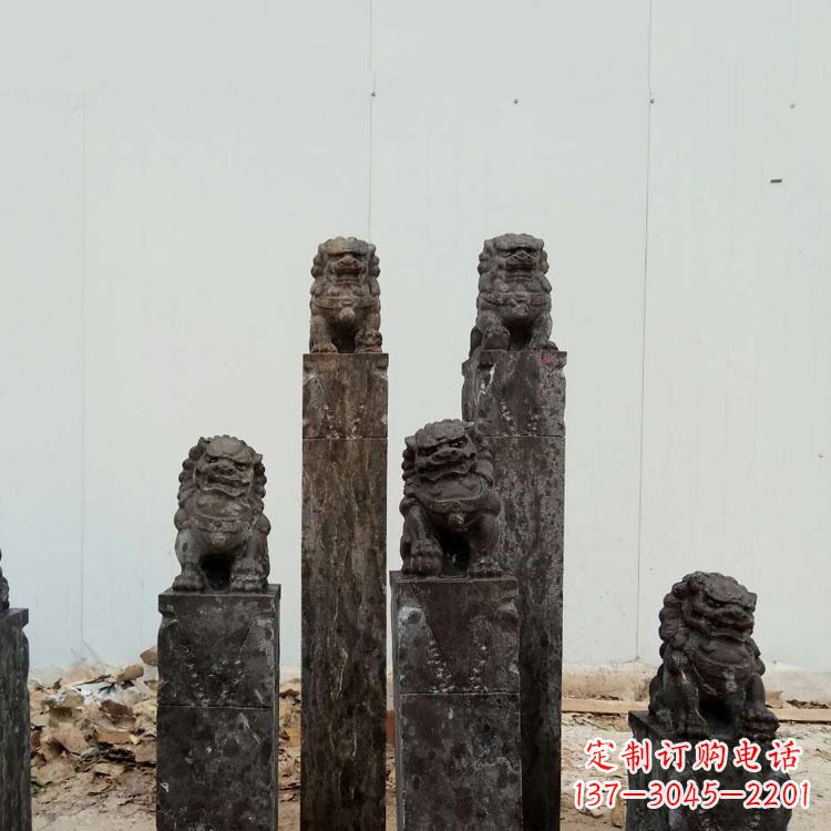 泰州复古风格拴马桩雕塑