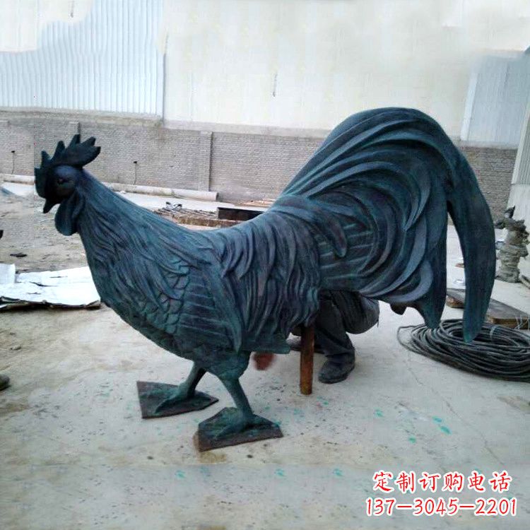 泰州古典铜雕公鸡