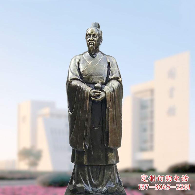 泰州仿铜玻璃钢扁鹊雕塑