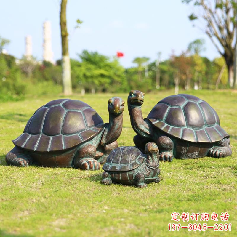 泰州仿铜做工精美的乌龟雕塑摆件
