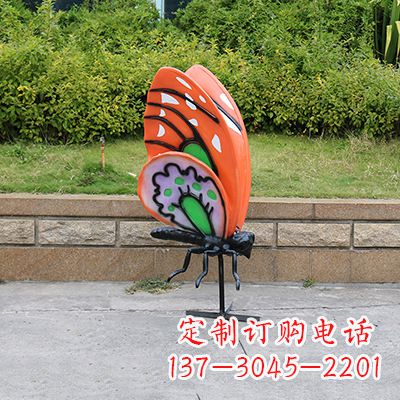 泰州高端红色蝴蝶雕塑