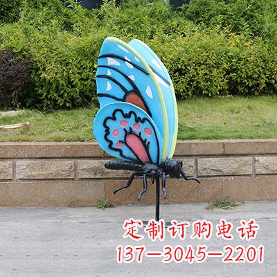 泰州蓝色大号蝴蝶雕塑