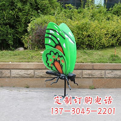 泰州大号蓝色蝴蝶定制雕塑
