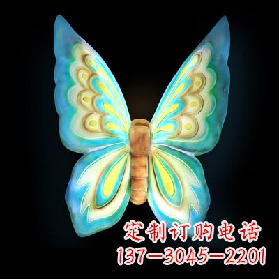 泰州 大号蓝色发光蝴蝶塑像