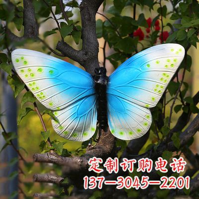 泰州精致风韵,蓝白蝴蝶雕塑