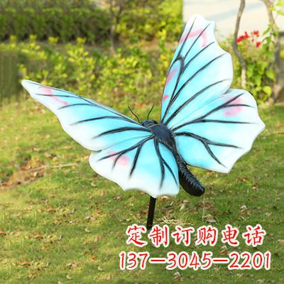 泰州浅蓝白色蝴蝶雕塑