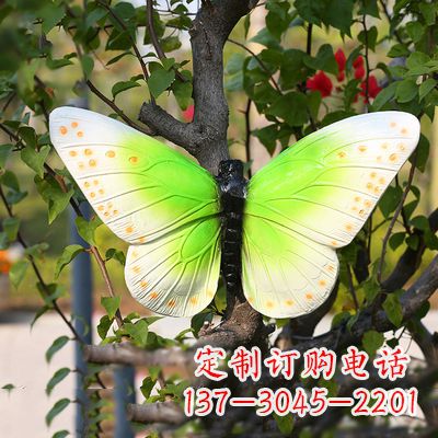 泰州浅绿色蝴蝶雕塑