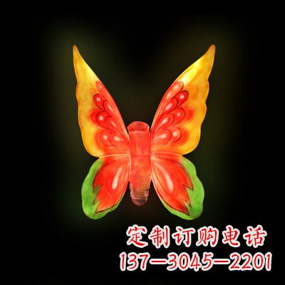 泰州仿真蝴蝶_小号黄色发光款37x48x20