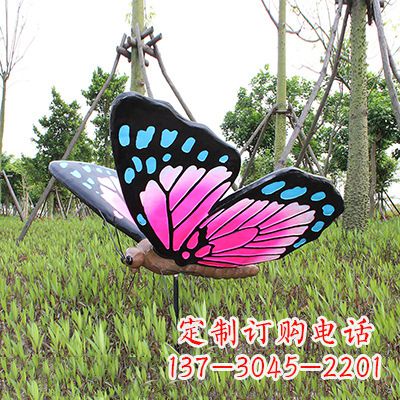 泰州紫蓝黑款蝴蝶雕塑