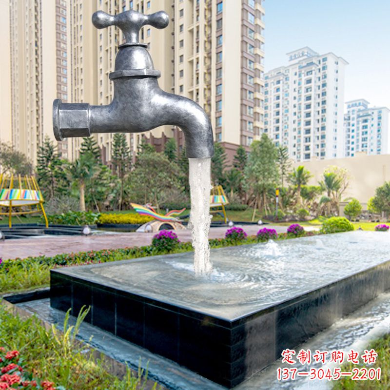 泰州仿真水龙头流水喷泉雕塑