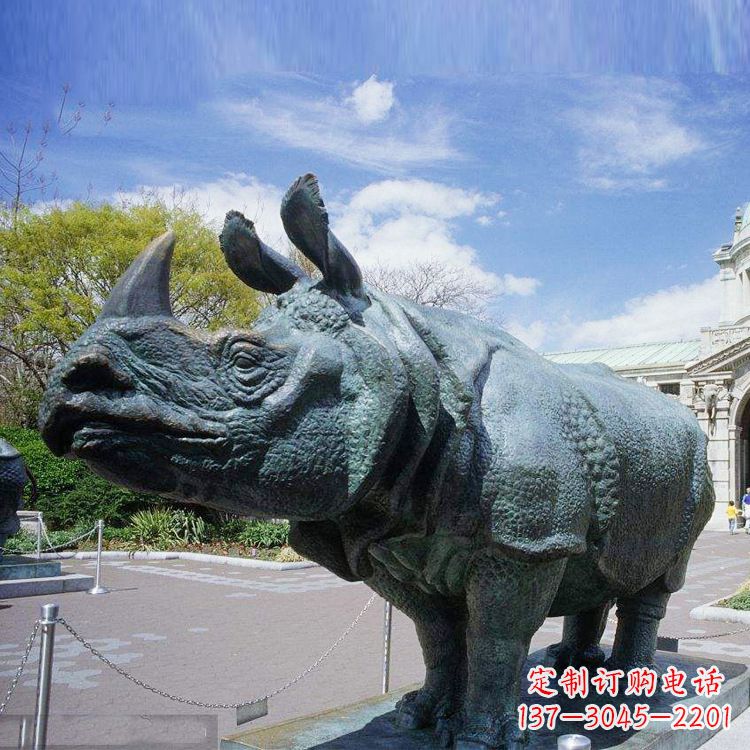 泰州高端犀牛铜雕艺术品