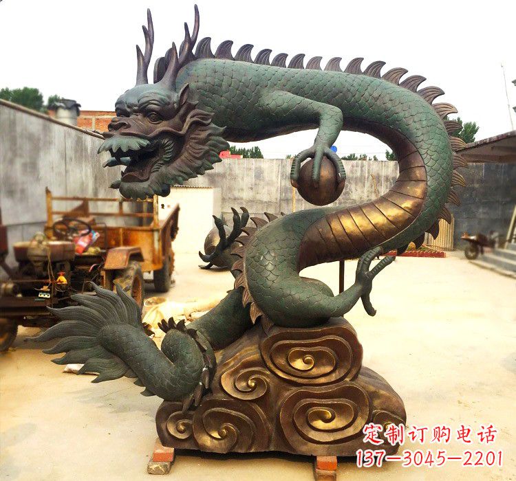 泰州精致铜雕飞龙珠