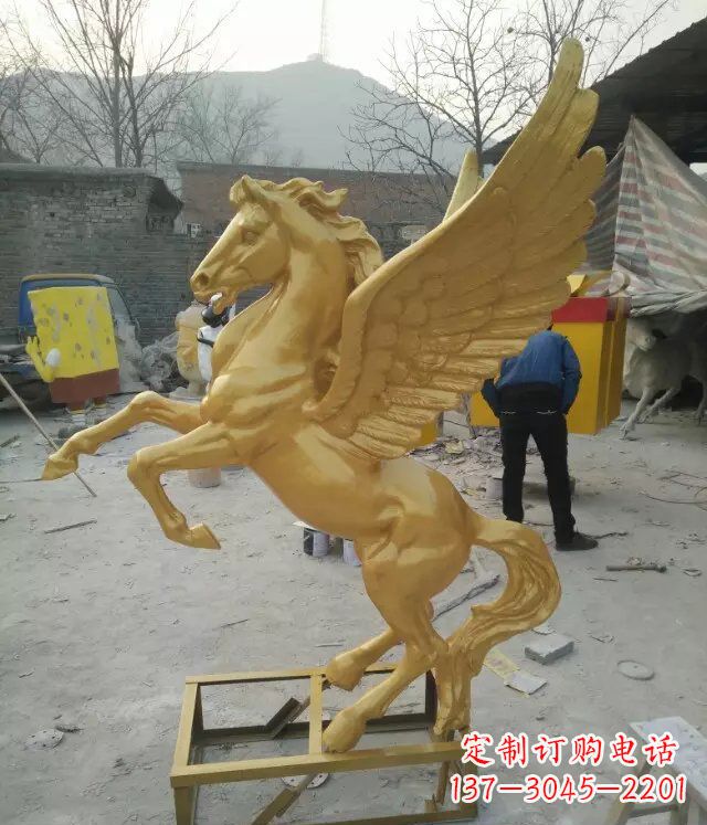 泰州飞马动物铜雕 (2)
