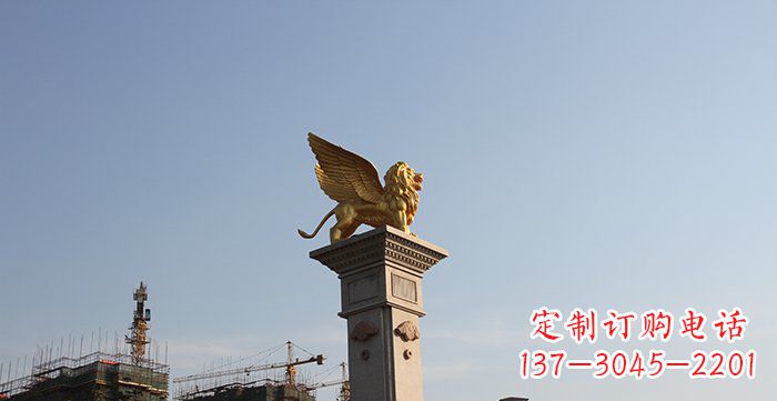 泰州飞狮黄铜室内狮子雕塑